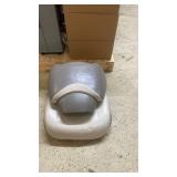 Gray and White Boat Seat with High Backrest