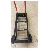 Heavy Duty Industrial Dolly with Red Handle and Steel Frame