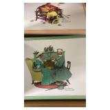Collection of Approximately 200 Norman Rockwell Laminated Art PrintsÂ 