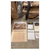 Collection of Vintage Advertising and Art Calendars Including Brown & Bigelow