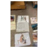 Collection of Vintage Advertising and Art Calendars Including Brown & Bigelow