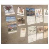 Collection of Vintage Brown & Bigelow Wall Calendars Assorted Designs