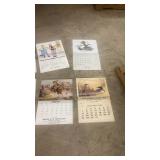 Collection of Vintage Brown & Bigelow Wall Calendars Assorted Designs