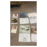 Collection of Vintage Brown & Bigelow Wall Calendars Assorted Designs