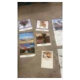 Collection of Vintage Brown & Bigelow Wall Calendars Assorted Designs