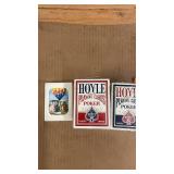 Collection of 12 Hoyle Poker Playing Card Decks and Balloon Playing Cards