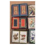 Collection of 8 Double Deck Playing Card Sets with Nature and Floral Artwork