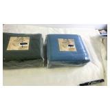 Set of 2 Nestl Duvet Cover Sets King Size Blue and Green