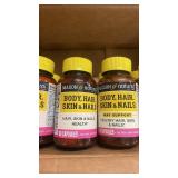 Lot of 8 Mason Natural Body Hair Skin & Nails Dietary Supplements 60 Capsules Each