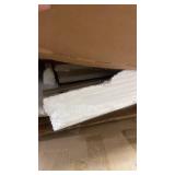 Pallet of Heavy Duty Storage Shelves and Electric Fireplace Parts