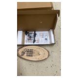 Wood Slice Wall Clock with Inspirational Quote and Boxed Mounting Kits