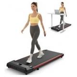 Starpower Under Desk Walking Pad Treadmill Red Black