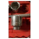 Large Socket Wrench Set with Red Case