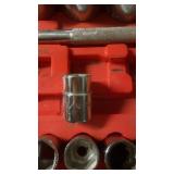 Large Socket Wrench Set with Red Case