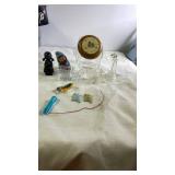 Assorted Decorative Figurines, Glass Miniatures, and Trinkets Collection