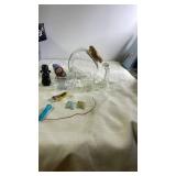 Assorted Decorative Figurines, Glass Miniatures, and Trinkets Collection