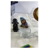 Assorted Decorative Figurines, Glass Miniatures, and Trinkets Collection
