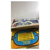 Vintage Wheel of Fortune and Family Feud Board Games Set