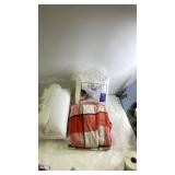 Queen Bedding Set with Protect-A-Bed Sleep Well Kit, Pillow, and Plaid Blanket