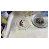 Kitchenware Collection with Blue Glasses, Flower Plates, Vintage Tins, and Gravy Boat