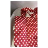 Craft Supplies Bundle with Polka Dot Tote, Lace Applique, and Ribbon Collection