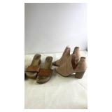 Set of 3 Womens Shoes Sandals and Heeled Booties Size 6.5