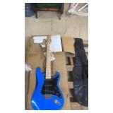 Glarry Electric Guitar Bundle with Blue Guitar, GA-20 Amp, and Gig Bag
