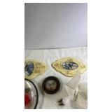Butterfly and Floral Wall Decor Collection with Stained Glass and Framed Displays