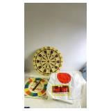 Vintage Regent Dartboard, Twister Mat, and Stockin