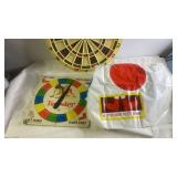 Vintage Regent Dartboard, Twister Mat, and Stockin