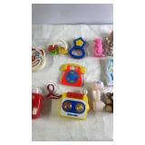 Collection of Vintage Baby Toys and Rattles
