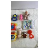 Collection of Vintage Baby Toys and Rattles