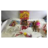Barbie Doll Lot with Sticker Album, Books, Accessories, and Ken Doll