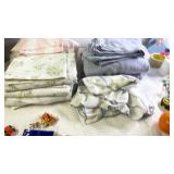 Collection of Vintage Flat and Fitted Bed Sheets Assorted Patterns