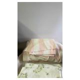 Collection of Vintage Flat and Fitted Bed Sheets Assorted Patterns