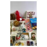 Mixed Vintage and Collectibles Lot with Home Decor, Magazines, and Trinkets