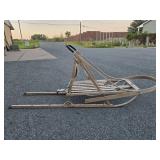 Large Primitive Vintage Wooden Snow Sled