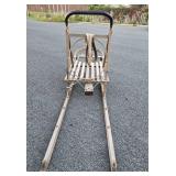 Large Primitive Vintage Wooden Snow Sled