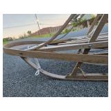 Large Primitive Vintage Wooden Snow Sled