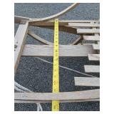 Large Primitive Vintage Wooden Snow Sled