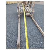 Large Primitive Vintage Wooden Snow Sled