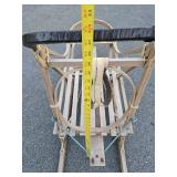 Large Primitive Vintage Wooden Snow Sled
