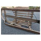 Large Primitive Vintage Wooden Snow Sled