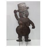 Large Metal Snowman Christmas Decoration