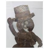 Large Metal Snowman Christmas Decoration