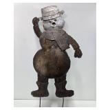 Large Metal Snowman Christmas Decoration