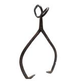 Large Antique Cast Iron Ice Tongs