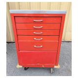 6-Drawer Rolling Red Metal Tools Chest