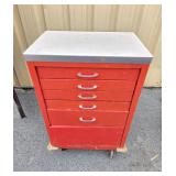 6-Drawer Rolling Red Metal Tools Chest