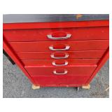 6-Drawer Rolling Red Metal Tools Chest